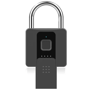1 DB Raktár Lakat Okos Ujjlenyomat-Lakat Vízálló APP Remote Unlock USB Töltési Felület Betörő a Zár