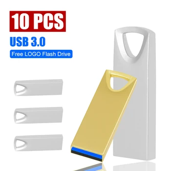 10db/sok USB 3.0 pendrive 64 GB, 32 gb-os Pen Drive Mini pendrive Pendrive 128GB 16GB U Lemez Hüvelykujj Flash Disk Ingyenes Logo Ajándék