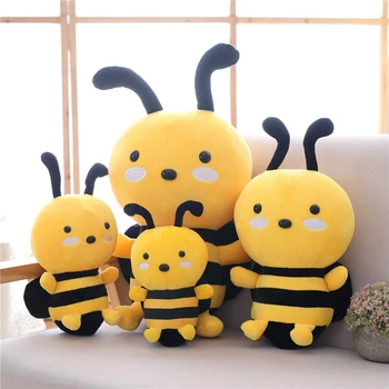 1DB 20CM Aranyos Méh Plüss plüssállat Játékok Puha Dongó Plüss Játékok Aranyos Méhecske Párna Lány Gyerek Játék Ajándékok