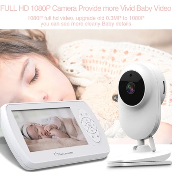 2022.1080 O Elektronikus Baba Monitor Kamera Baba Dadus Kamera Mini Babyphone Kamerák 4.3
