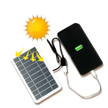 2w 5v-os Napelem Külső Usb Hordozható Mini Solar Charger Panel Emelkedik Úti Töltőt a Telefon csináld magad Napelemes Töltő