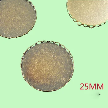 300pcs 12mm /25MM diy Ékszerek, Kiegészítők Ősi bronz bevonatú csipke bázis