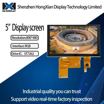 5 Hüvelykes, 800*480 LCD Modul Kijelző IPS Teljes Nézet RGB Felület GT911 CTP Kapacitív Érintőképernyős Ingyenes Szállítás