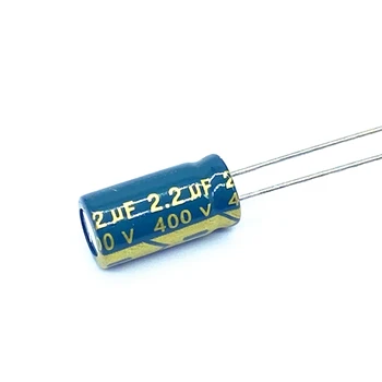 50pcs/sok 2.2 UF 400V 2.2 UF alumínium elektrolit kondenzátor mérete a 6*12 20%