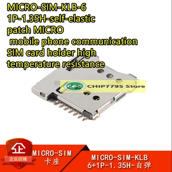 5db MICRO-SIM-KLB-6 1P-1.35 H-önálló, rugalmas javítás MICRO mobiltelefon kommunikációs SIM-kártya-tartó magas hőmérséklet ellenállás