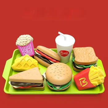 A Gyermekek Hamburger Játékok Meghatározott Játszani Ház Mini Mesterséges Élelmiszer Krumpli Műanyag Modelleket, Mintha Playset Gyerekek Oktatási Játékok Kit Ajándékok