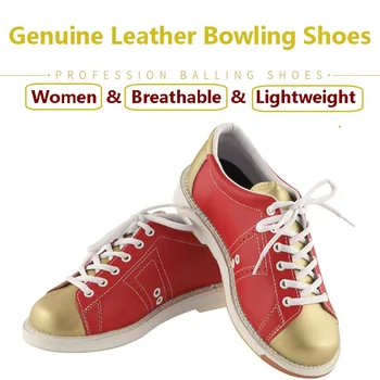 A Nők Valódi Bőr Bowling Cipő, Női, Csúszásmentes Talp, Kényelmes Cipőt A Nők Patchwork Sport-Bowling Cipőt 34-40