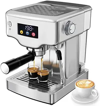 A gép 20 , Rozsdamentes Acél Eszpresszó Gép tejhabosító a Cappuccino, Latte, érintőképernyő Eszpresszó Kávéfőző a Ho