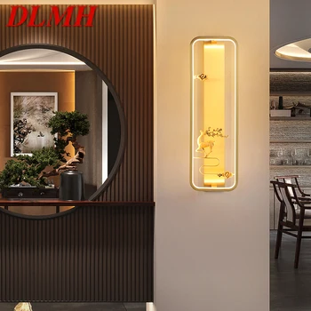 DLMH Réz Fali Lámpa, LED-Modern Luxus Gyertyatartó A Dekoráció Háztartási Hálószoba Éjjeli Nappali, Folyosó Világítás