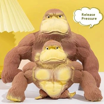 Dekompressziós Szuper gorilla nyújtó játék, csípés zene, Fidget, stresszoldó szórakoztató, majom légtelenítő eszköz, stresszoldó