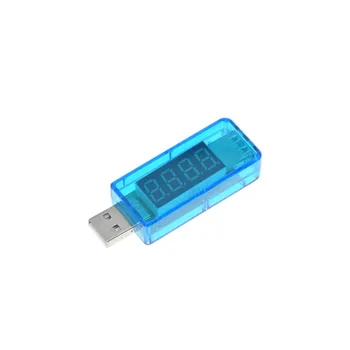 Digitális USB-Mobile Power töltőáram feszültség Teszter Méter Mini USB voltmérő árammérő Egyenesen kék