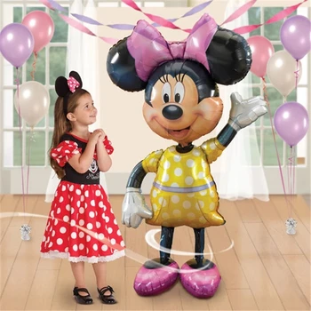 Disney Mickey Minnie Egér Fólia Lufi Rajzfilm Gyerekeknek, Születésnapi Party Dekoráció, Baba Zuhany Fél Balons Gyerek Játékok, Légi Globos