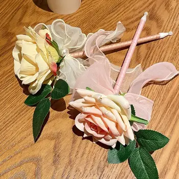 Divat Kényes Virág Alakú Golyóstoll Tündér 3D Rose Imádnivaló, Aranyos Írás Eszköz Iskola irodaszerek, Barátok