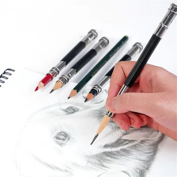 Dupla fej/single fej állítható ceruza extender, rajzolt művészeti írói eszköz, iskola, hivatal, írás ajándék, 1 egység