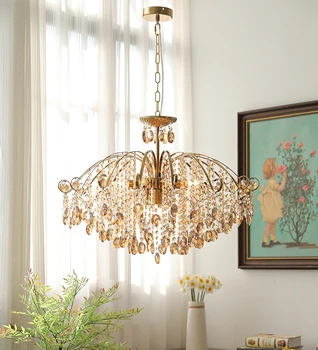 Francia retro Amerikai hálószoba, nappali, étkező lámpa ruhatár romantikus kristály csillár