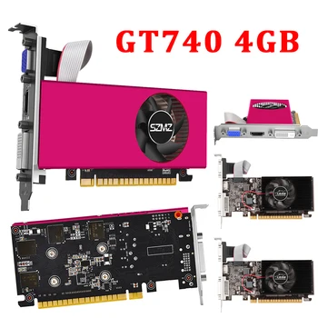GT740 4GB DDR5 Grafikus Kártya DVI, HDMI-Kompatibilis Interfész 128 Bit PCI-E2.0 16X Alacsony Profil Videó Kártya az Office/Home