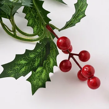 Hozzon létre egy Ünnepi Hangulatot A Mesterséges Berry Holly Karácsonyi Koszorú 18M Hosszú, Otthon Dekoráció, Party Díszek
