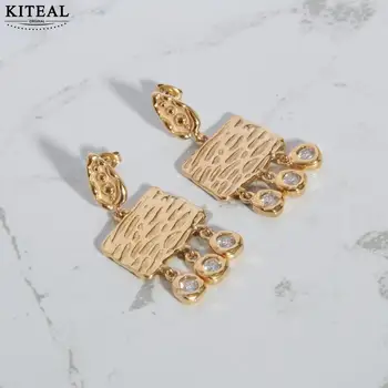 KITEAL Forró 2023 Arany színű fülbevaló, medál, női Négyzetméter tassel fülbevaló fülbevaló női Luxus Ékszerek