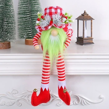 Karácsonyi Gnome Hosszú Lábak Tünde Babát Dísz Kézműves Dekoráció Baba felszerelés Haza, Étterem, Bár, Party Háttérben