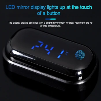 LED Digitális Kijelzőn Hőmérő Touch Mini Képernyőn Hal Tartály Hőmérséklet Mérő, üvegeket Akváriumok 0~99.9℃