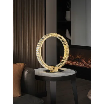 Led Művészeti Csillár Medál Lámpa Luxus Kristály Asztal Hálószoba ágy mellett High-end Posztmodern Mester Touch Dekoratív