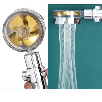 Magas Nyomás Turbofan Zuhanyfej Szűrő Kerek Fej Víztakarékos Permetező Fürdőszoba Kiegészítők