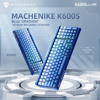 Mechanikus Billentyűzet Machenike K600S 96% - os Hot-Swap RGB Háttérvilágítású Tri-mód a Windows Gaming Billentyűzet PBT Dupla adag Keycap