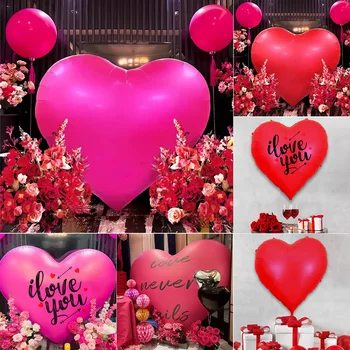 Nagy Piros Szív Fólia Lufi Esküvőre, Valentin Napi Dekoráció Szerelem Baloon Jubileumi Születésnapi Party Dekoráció, Baba Zuhany Kellékek