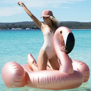 Rose Gold Felfújható Flamingo Úszás Úszó Cső Tutaj Felnőtt Hatalmas Medence Úszó Ride-Az Úszás Gyűrű Nyáron A Víz Szórakoztató Medence Játékok