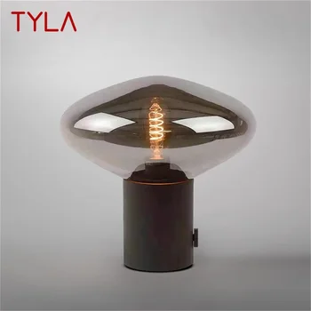 TYLA Északi Modern asztali Lámpa Egyszerű Fekete Üveg asztali Lámpa LED lakberendezés ágy melletti Üzlethelyiség