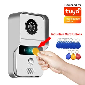 Tuya WIFI Vezeték nélküli Csengő POE Kamera HD 1080P Vízálló Kültéri Intelligens Otthon Ajtó Csengő Támogatás Induktív Kártya Feloldása