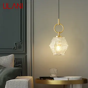 ULANI Kortárs Réz Medál Lámpa LED Arany, Réz függő Lámpák Egyszerű, Kreatív Dekoráció, Otthon Hálószoba