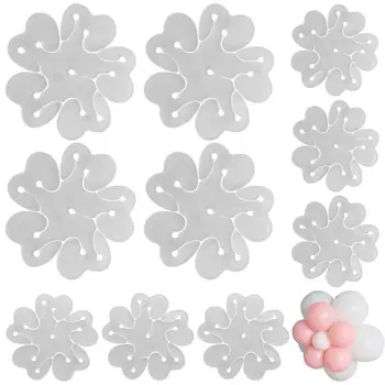Virág Alakú Léggömb Klipek 10 DB Hordozható Bilincsek Léggömb Arch Hőlégballon Árukapcsolás Eszköz Születésnap Esküvő Party Kellékek