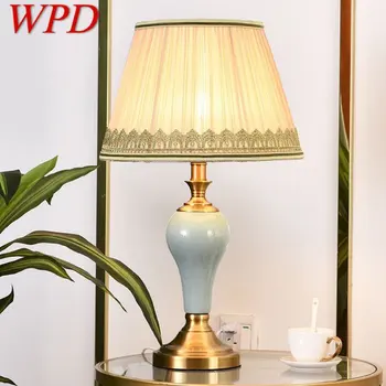 WPD Modern Kerámia asztali Lámpa LED Európai Kreatív Luxus Divat asztali Lámpa Otthoni Nappali Tanulmány Hálószoba
