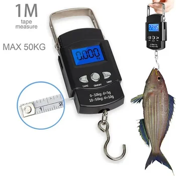 Zsebében Elektronikus Hal, Halászat Digitális Halászati Poggyász Lóg Uralkodó Skála kell az 50 kiló Mérleg Horog Szalag Mérési Mérési Mini