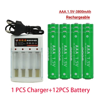 aaa újratölthető akkumulátor 1,5 V 38000mAh Alkalmas füstjelző több aaa akkumulátor pilas 1 5v recargables
