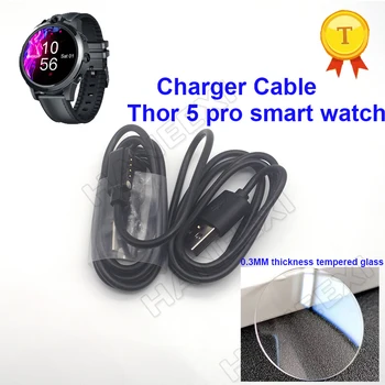 magas minőségű, 4 tűs töltő Zeblaze Thor 5 Pro 4g intelligens karóra telefon nézni saat órás töltő kábel edzett üveg
