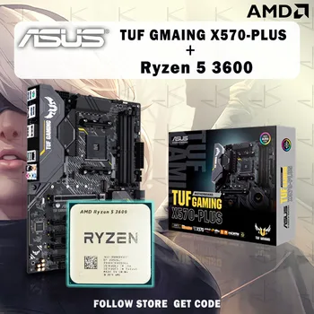 ÚJ AMD Ryzen 5 3600 R5 3600 CPU + ASUS TUF JÁTÉK X570 PLUSZ AMD X570 DDR4 Alaplap Socket AM4, de anélkül, hűvösebb